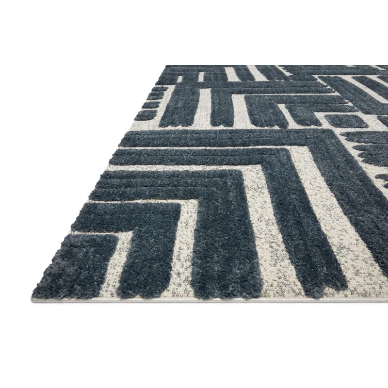 Hagen Blue / White Rug (2' 7" X 7' 8")