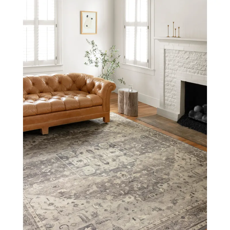 Hathaway Steel / Ivory Rug (5' 0" X 7' 6")