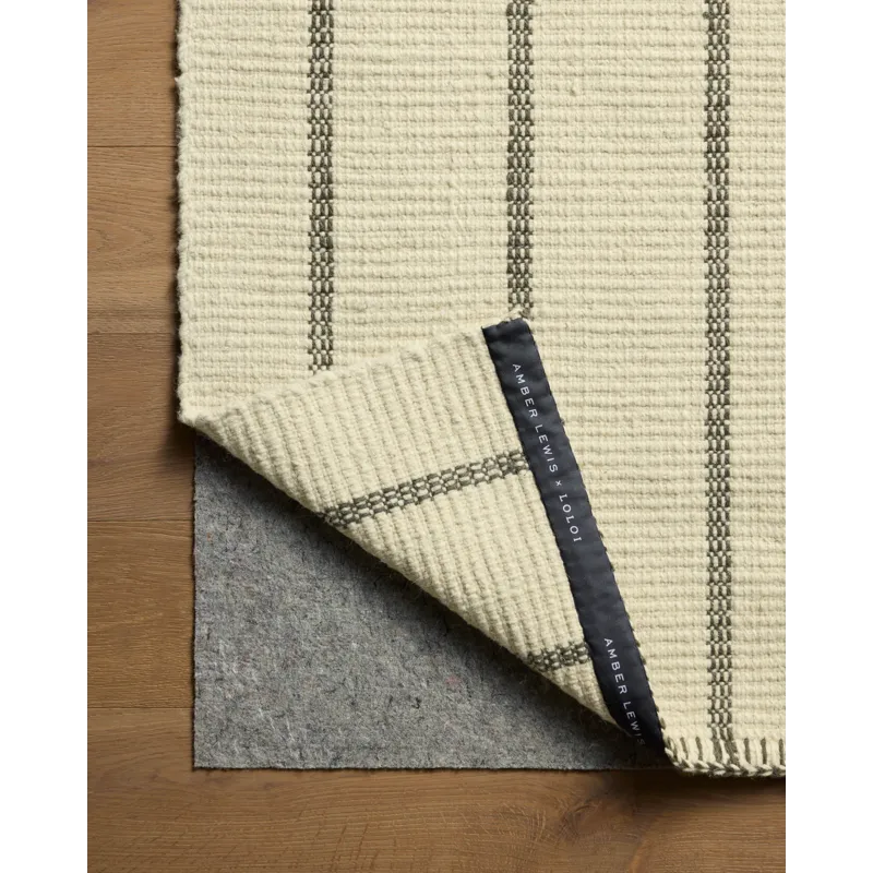 Amber Lewis x Loloi Harlan Ivory / Charcoal 2\'-0\" x 3\'-0\" Rug