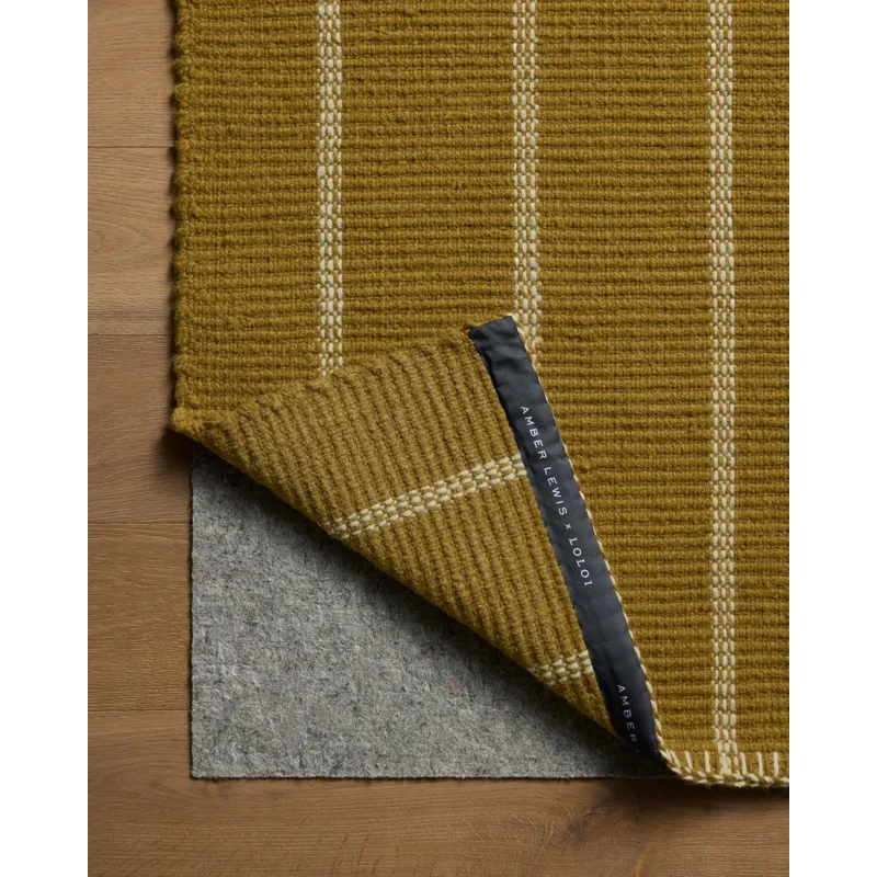 Amber Lewis x Loloi Harlan Ochre / Ivory 2\'-0\" x 3\'-0\" Rug