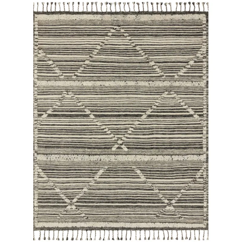 Iman Ivory / Charcoal Rug (9' 6" X 13' 6")