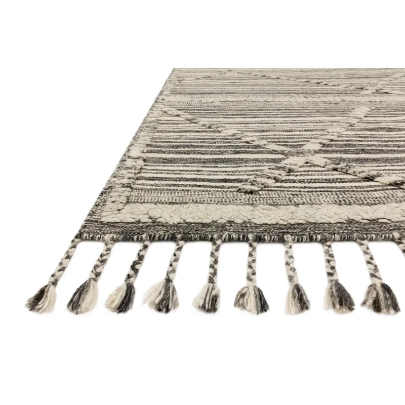 Iman Ivory / Charcoal Rug (9' 6" X 13' 6")