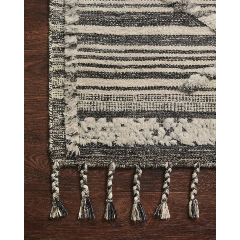 Iman Ivory / Charcoal Rug (9' 6" X 13' 6")