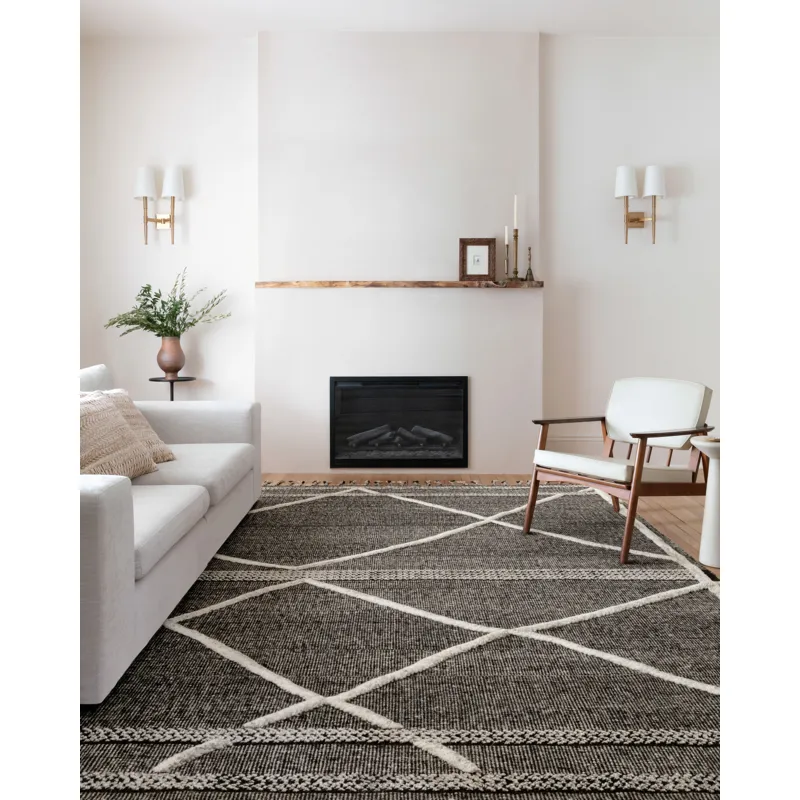 Iman Beige / Charcoal Rug (9' 6" X 13' 6")