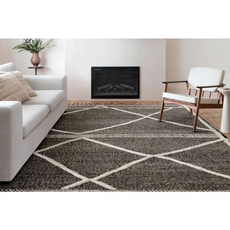 Iman Beige / Charcoal Rug (9' 6" X 13' 6")