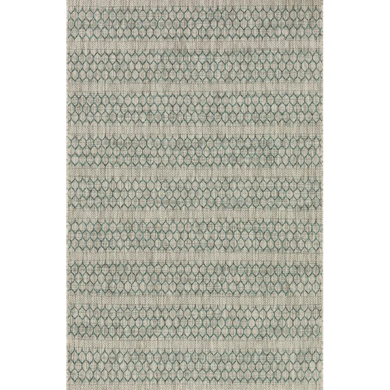 Isle Grey / Teal Rug (9' 2" X 12' 1")