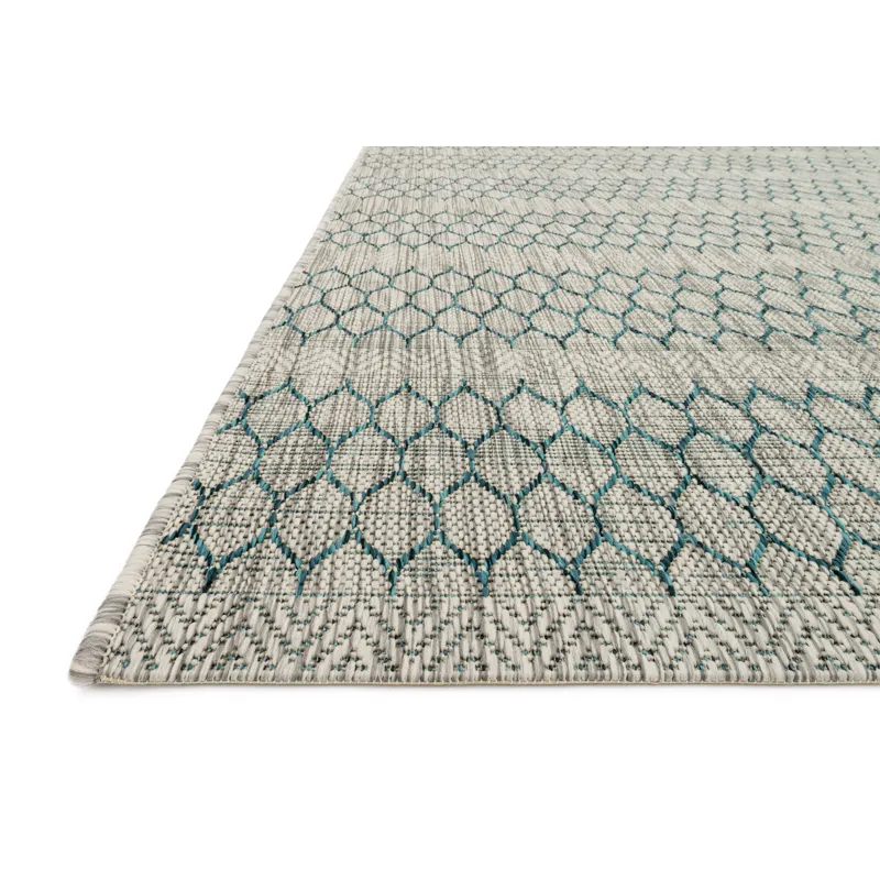 Isle Grey / Teal Rug (9' 2" X 12' 1")