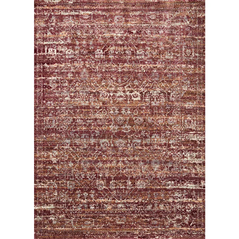 Jasmine Sky / Bordeaux Rug (9' 6" X 13')