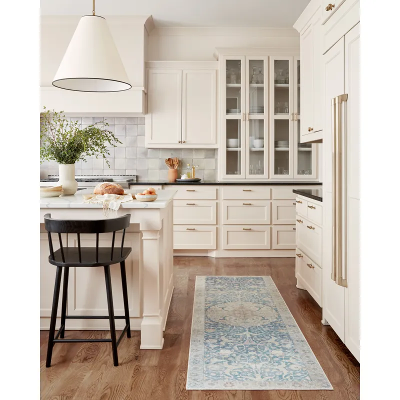 Jules Antique / Sky Rug (18" X 18" Sample)