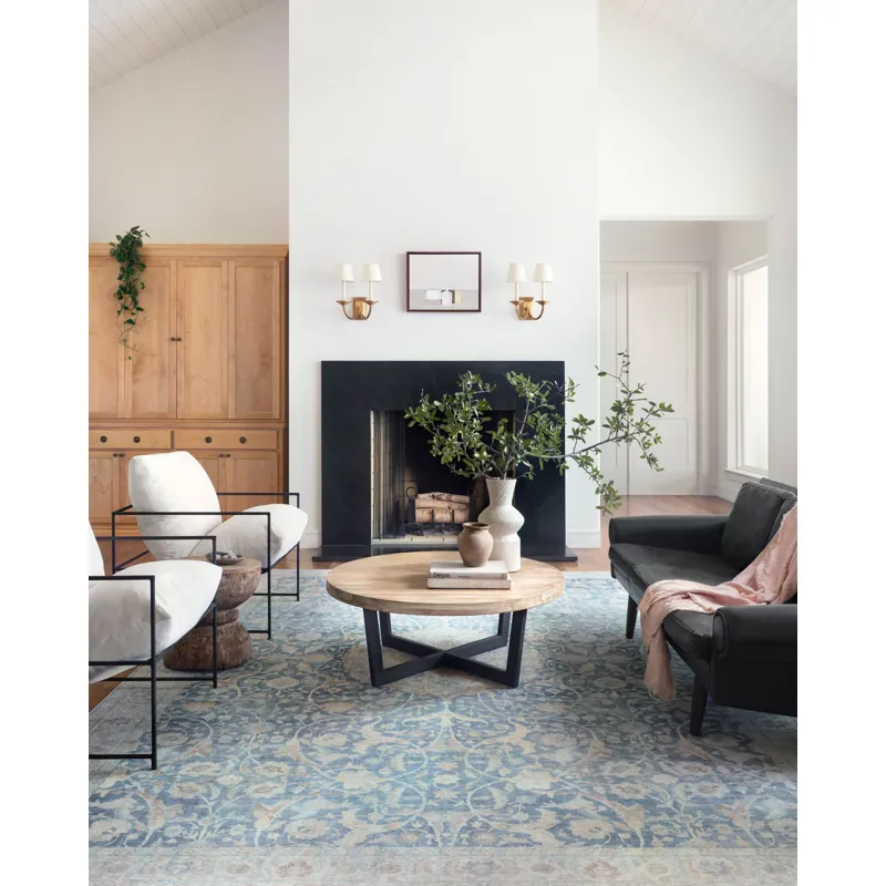 Jules Antique / Sky Rug (18" X 18" Sample)