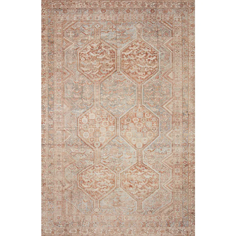 Jules Tangerine / Mist Rug (2' 0" X 5' 0")