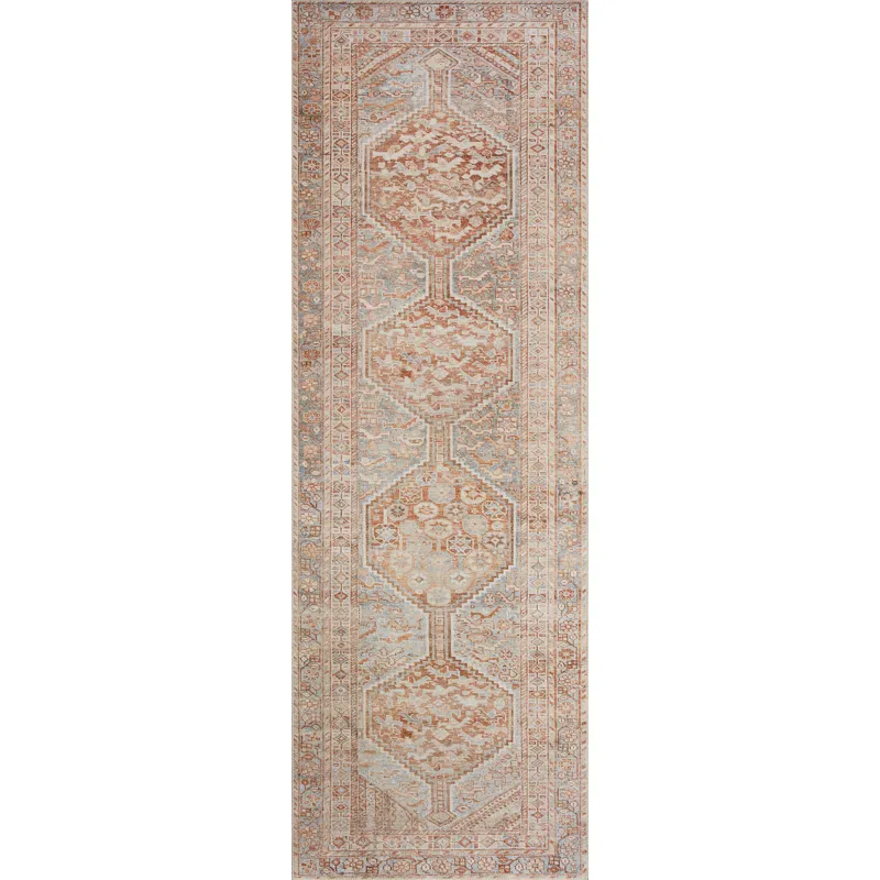 Jules Tangerine / Mist Rug (2' 0" X 5' 0")