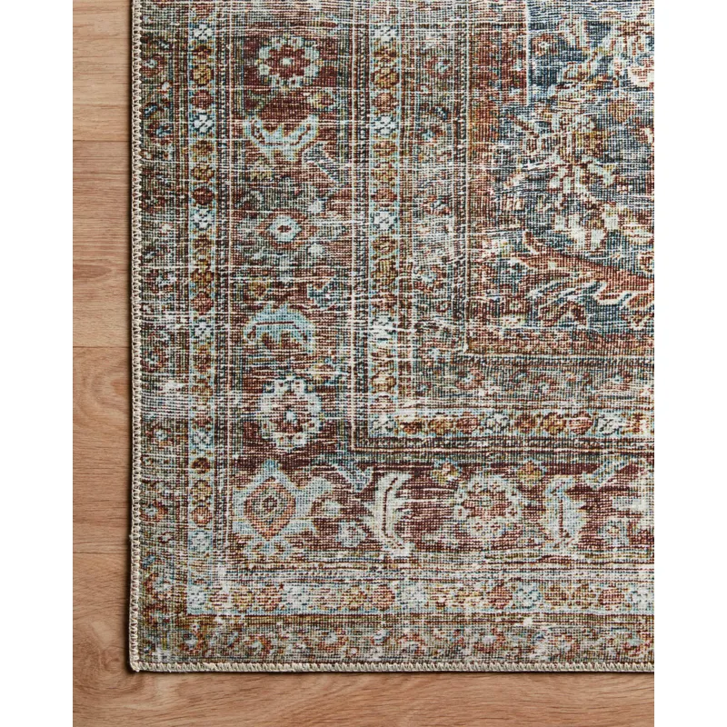 Jules Lagoon / Brick Rug (2' 0" X 5' 0")