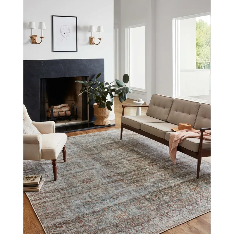 Jules Lagoon / Brick Rug (2' 0" X 5' 0")