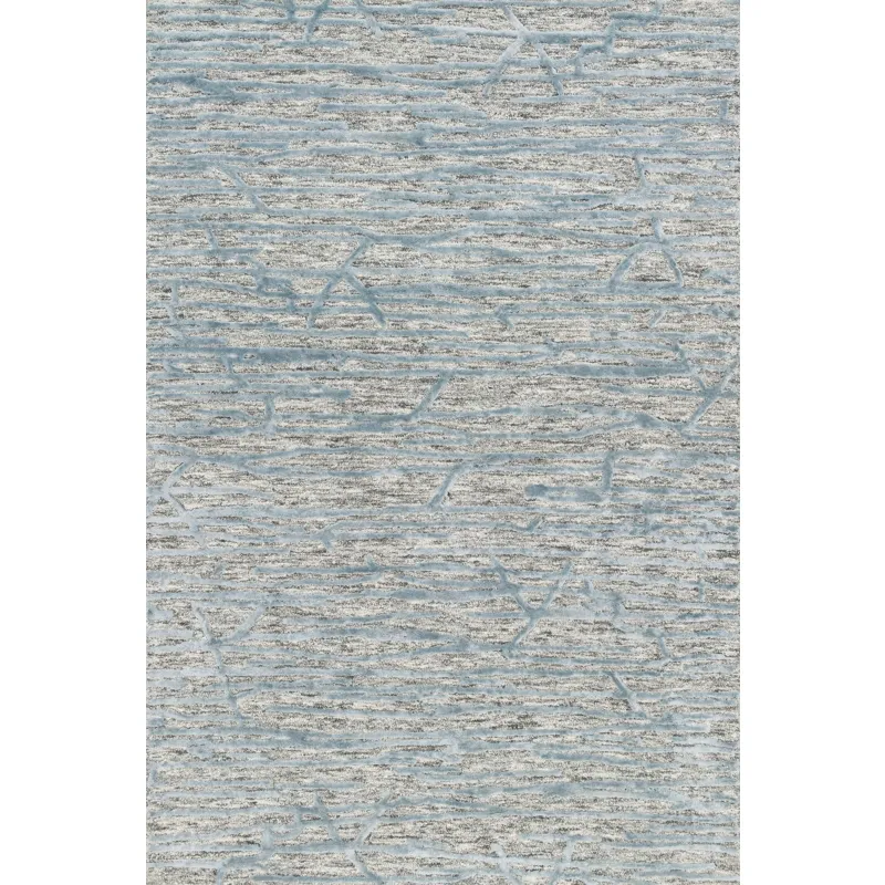 Juneau Grey / Blue Rug (3' 6" X 5' 6")