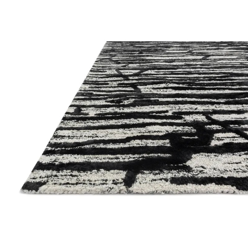 Juneau Ivory / Black Rug (9' 3" X 13')