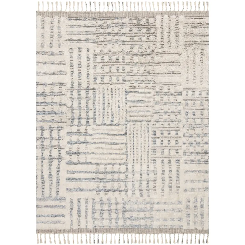 Khalid Ivory / Sky Rug (4' 0" X 6' 0")