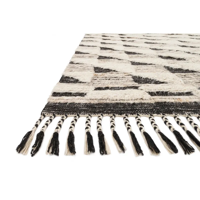 Khalid Natural / Black Rug (7' 9" X 9' 9")