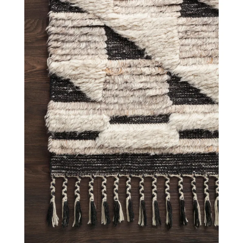 Khalid Natural / Black Rug (7' 9" X 9' 9")