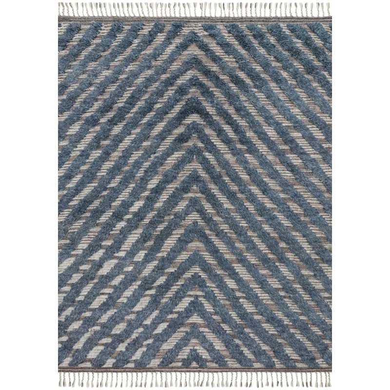 Khalid Blue / Pewter Rug (7' 9" X 9' 9")