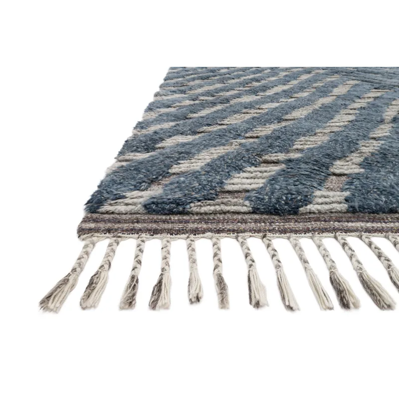 Khalid Blue / Pewter Rug (7' 9" X 9' 9")