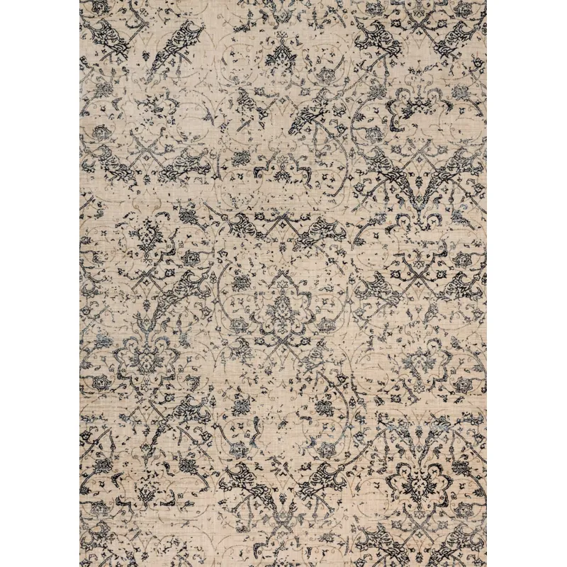 Kivi Ivory / Ink Rug (6' 7" X 9' 2")