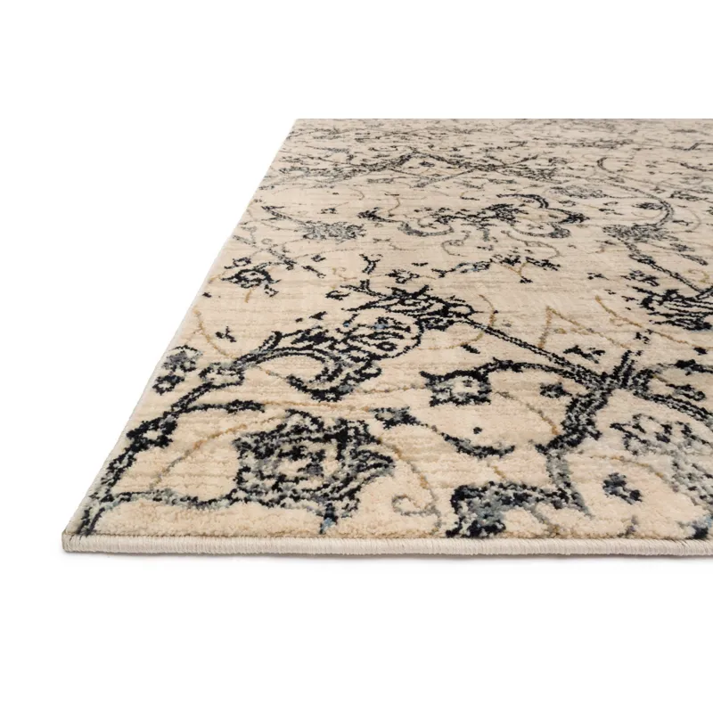 Kivi Ivory / Ink Rug (6' 7" X 9' 2")