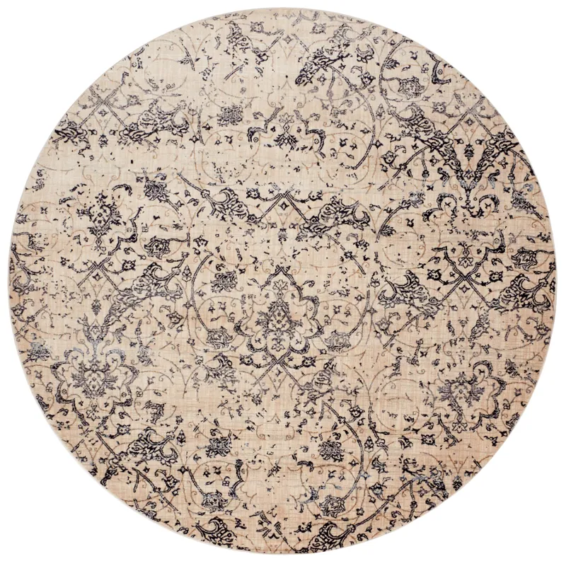 Kivi Ivory / Ink Rug (6' 7" X 9' 2")