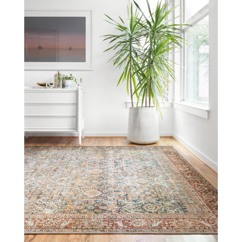 Layla Ocean / Rust Rug (2' 0" X 5' 0")