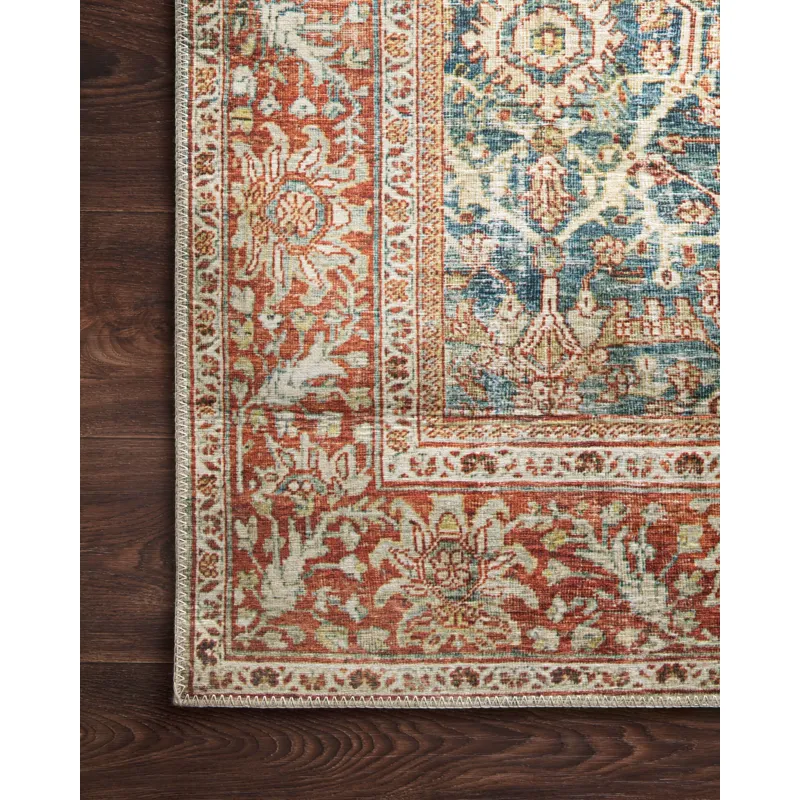 Layla Ocean / Rust Rug (2' 0" X 5' 0")
