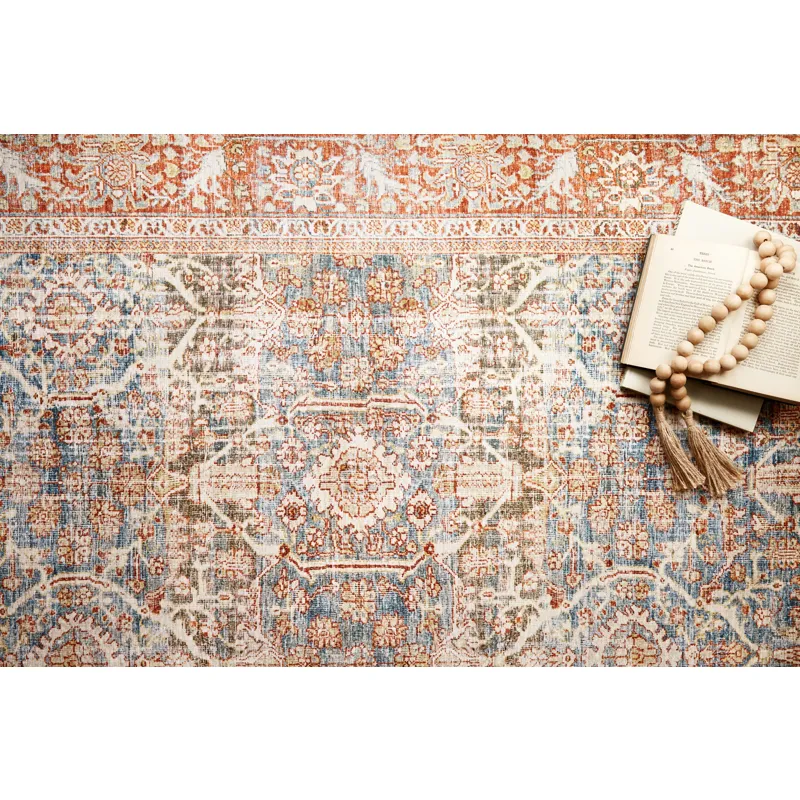 Layla Ocean / Rust Rug (2' 0" X 5' 0")