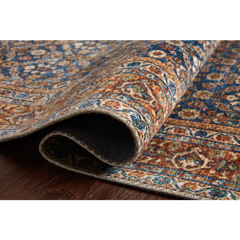 Layla Cobalt Blue / Spice Rug (2' 0" X 5' 0")