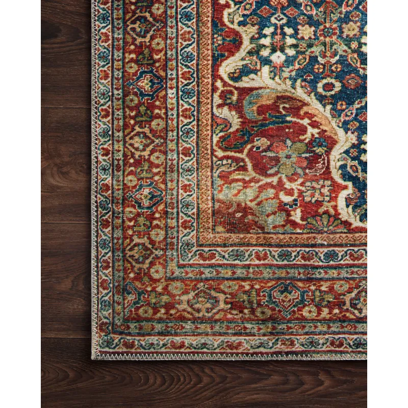 Layla Cobalt Blue / Spice Rug (2' 0" X 5' 0")
