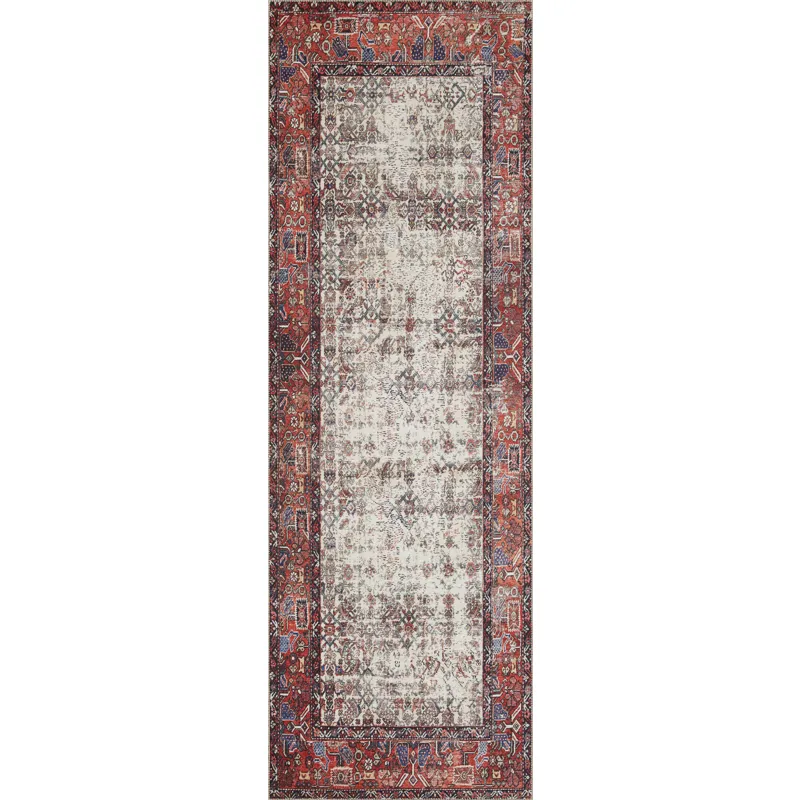 Layla Ivory / Brick Rug (2' 0" X 5' 0")