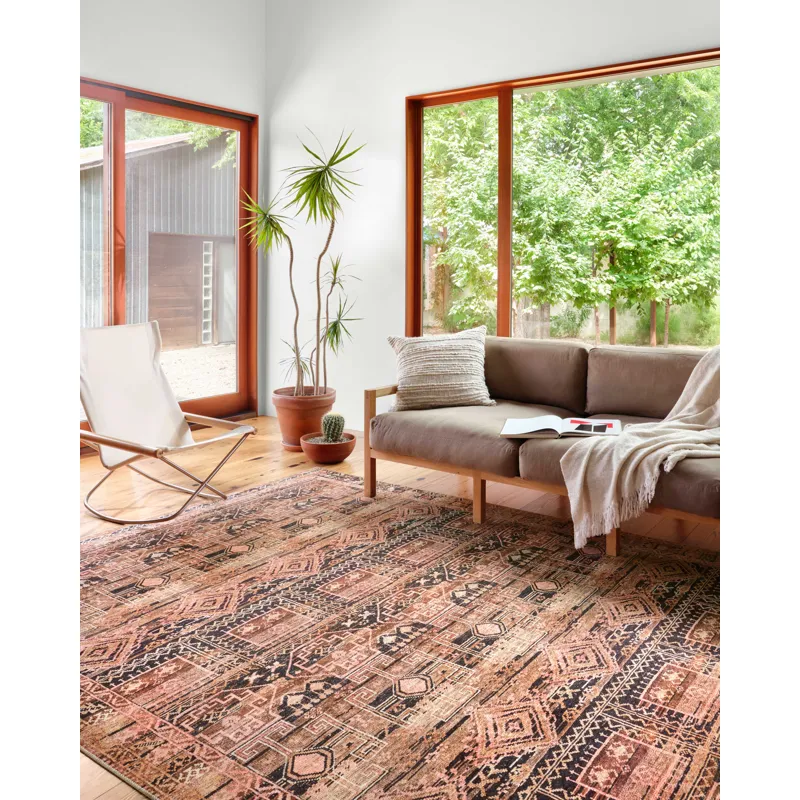 Layla Mocha / Blush Rug (2' 0" X 5' 0")