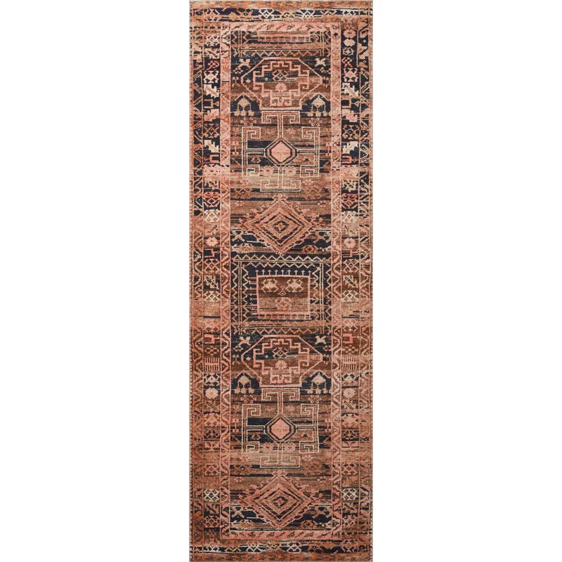 Layla Mocha / Blush Rug (2' 0" X 5' 0")