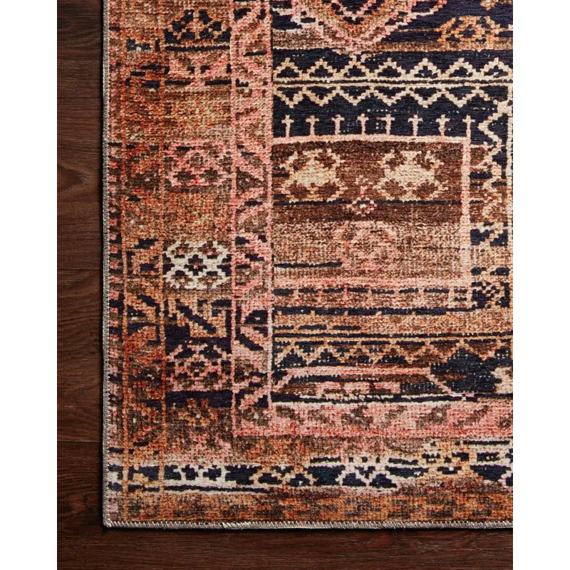 Layla Mocha / Blush Rug (2' 0" X 5' 0")