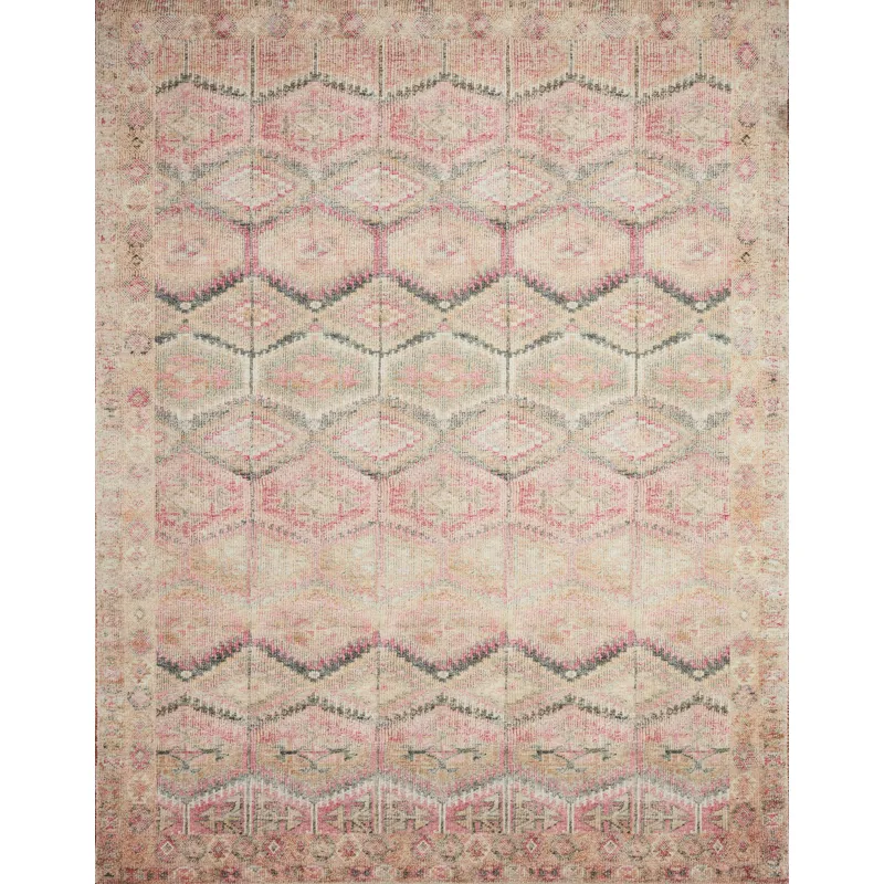 Layla Pink / Lagoon Rug (2' 3" X 3' 9")