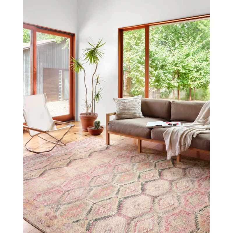 Layla Pink / Lagoon Rug (2' 3" X 3' 9")