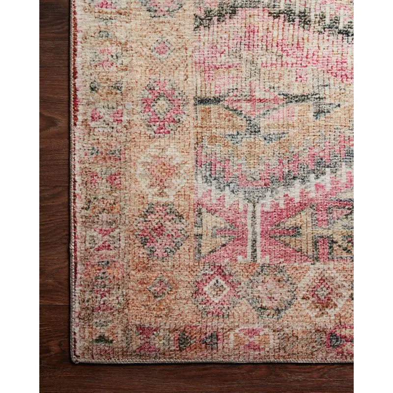 Layla Pink / Lagoon Rug (2' 3" X 3' 9")