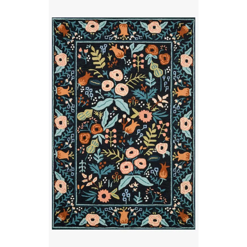 Loloi X Rifle Paper Co. Les Fleurs 5\'-0\" X 7\'-6\" Rug