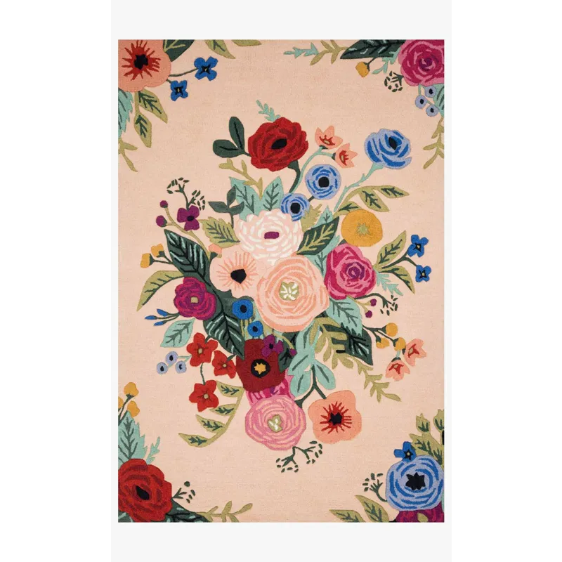 Loloi X Rifle Paper Co. Les Fleurs 2\'-6\" X 7\'-6\" Rug