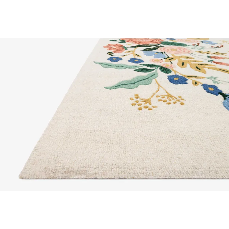 Loloi X Rifle Paper Co. Les Fleurs 7\'-9\" X 9\'-9\" Rug