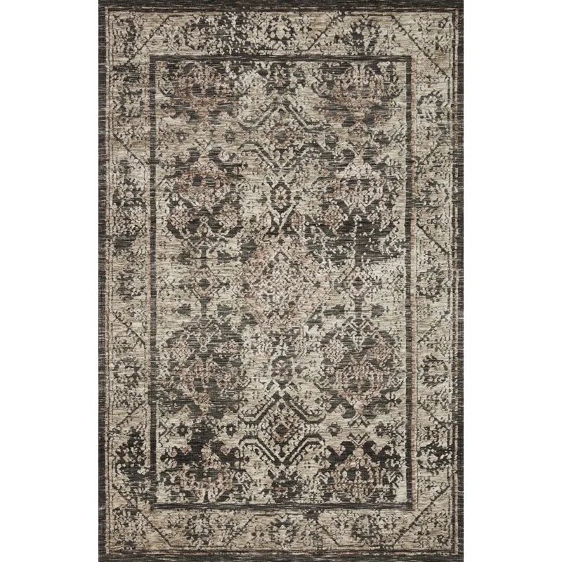 Lindsay Charcoal / Beige Rug (9' 3" X 13')