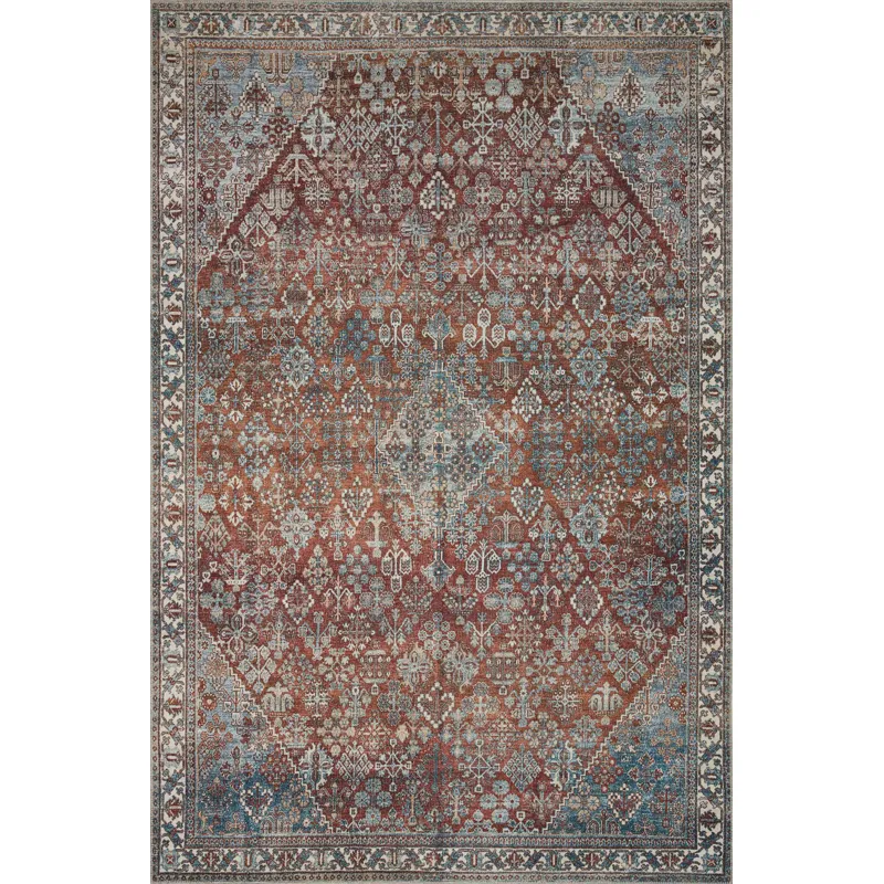 Lenna Brick / Sky Rug (5' 0" X 7' 6")