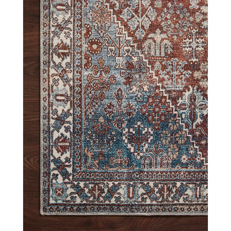 Lenna Brick / Sky Rug (5' 0" X 7' 6")