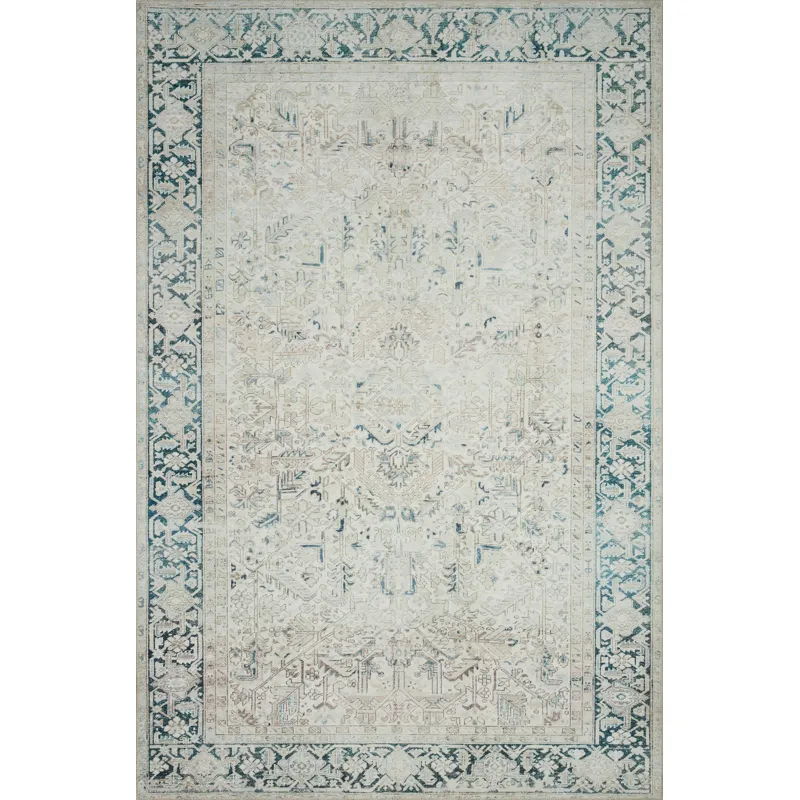 Lenna Natural / Denim Rug (2' 0" X 5' 0")