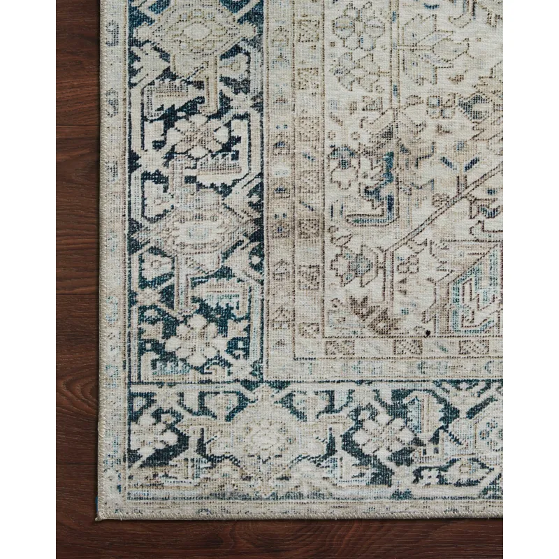 Lenna Natural / Denim Rug (2' 0" X 5' 0")