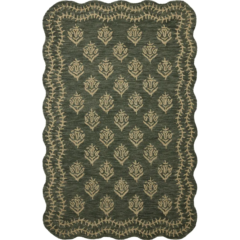 Rifle Paper Co. x Loloi Lisette Forest / Oatmeal Rug