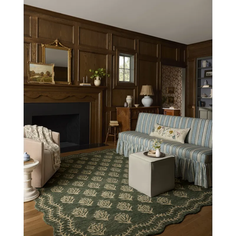 Rifle Paper Co. x Loloi Lisette Forest / Oatmeal Rug
